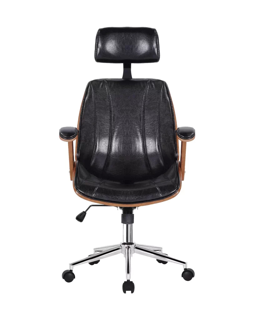 Silla de Oficina Kopenhagen President en Negro y Madera