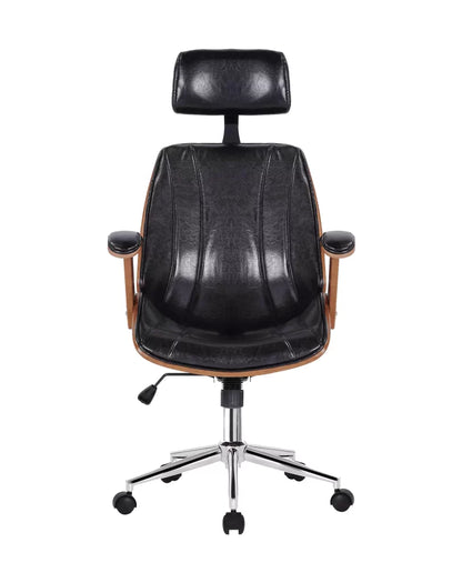 Silla de Oficina Kopenhagen President en Negro y Madera