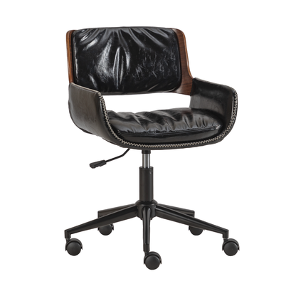Silla de Oficina Marbella negra con madera