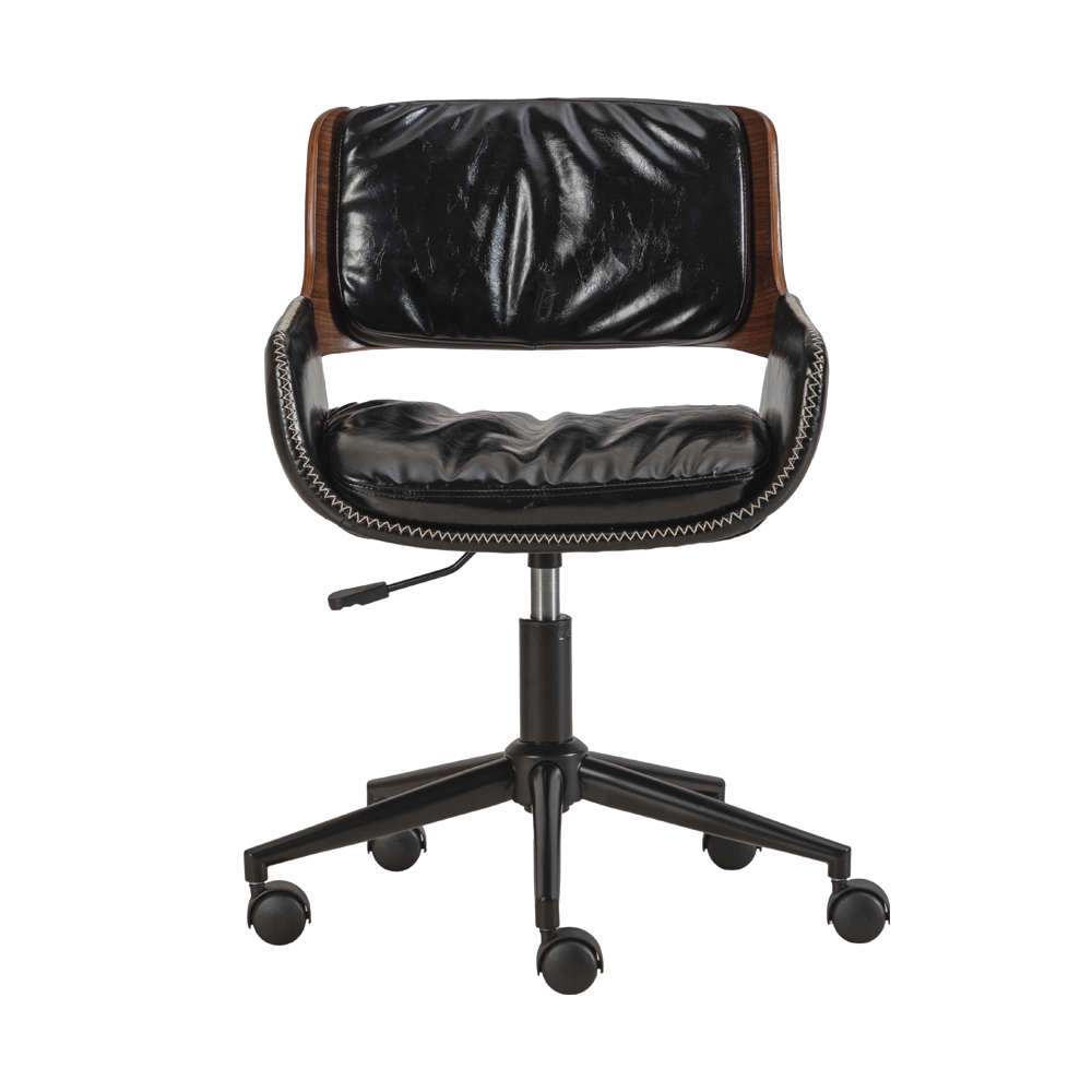 Silla de Oficina Marbella negra con madera