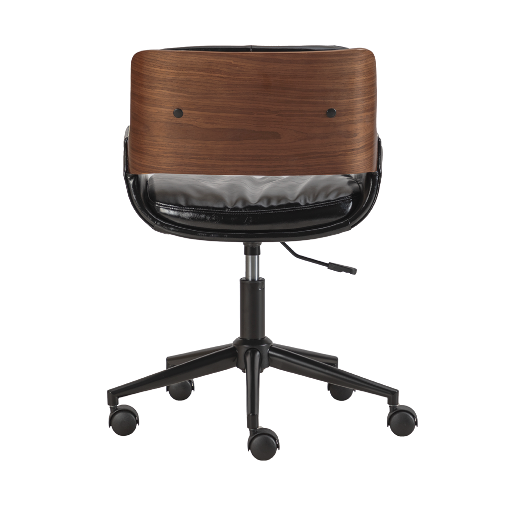 Silla de Oficina Marbella negra con madera