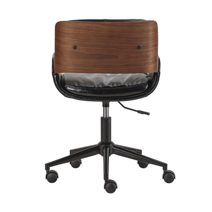 Silla de Oficina Marbella negra con madera
