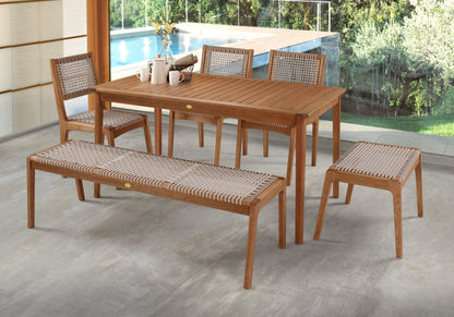 Silla Sintra de Madera y Cuerda Náutica color Arena