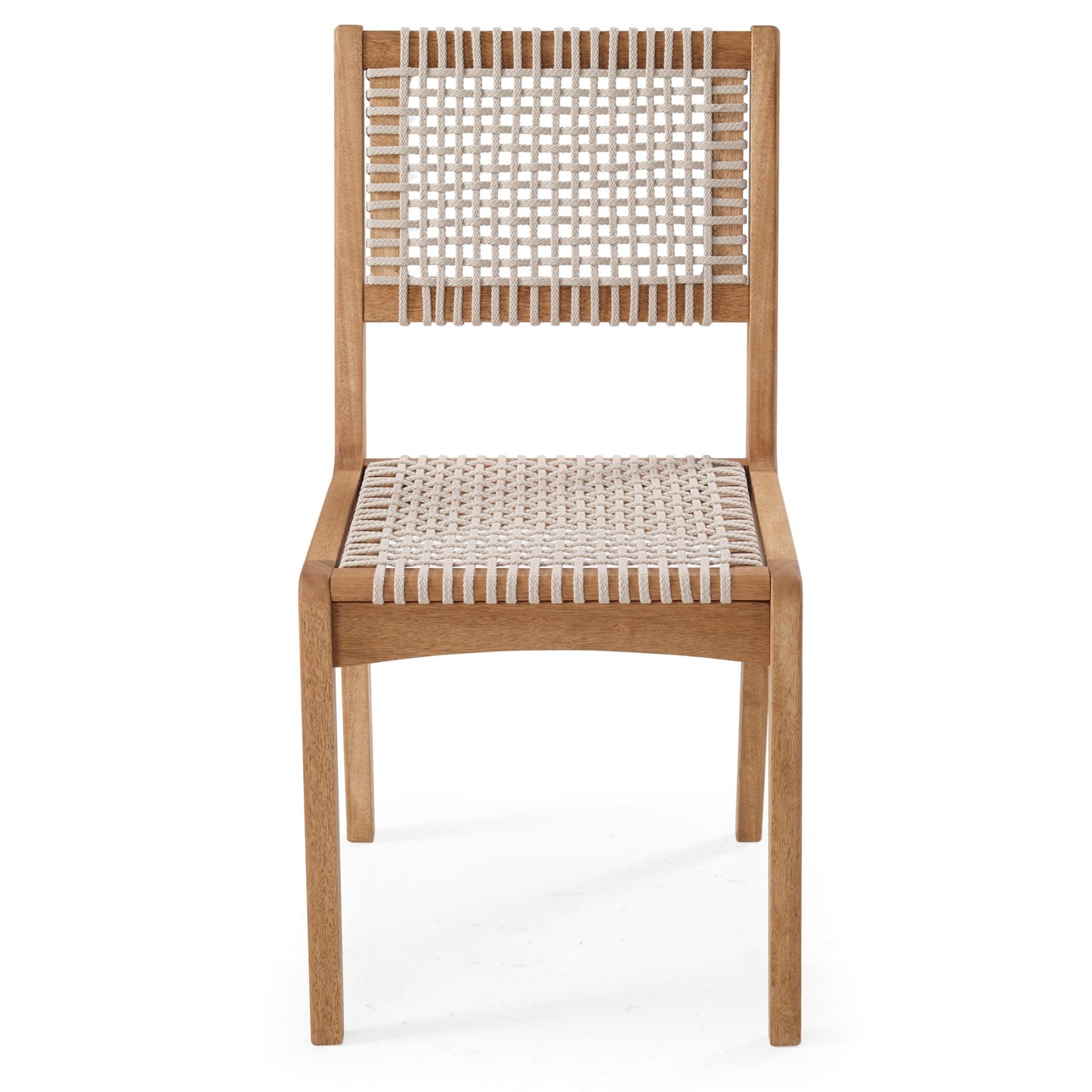Silla Sintra de Madera y Cuerda Náutica color Arena