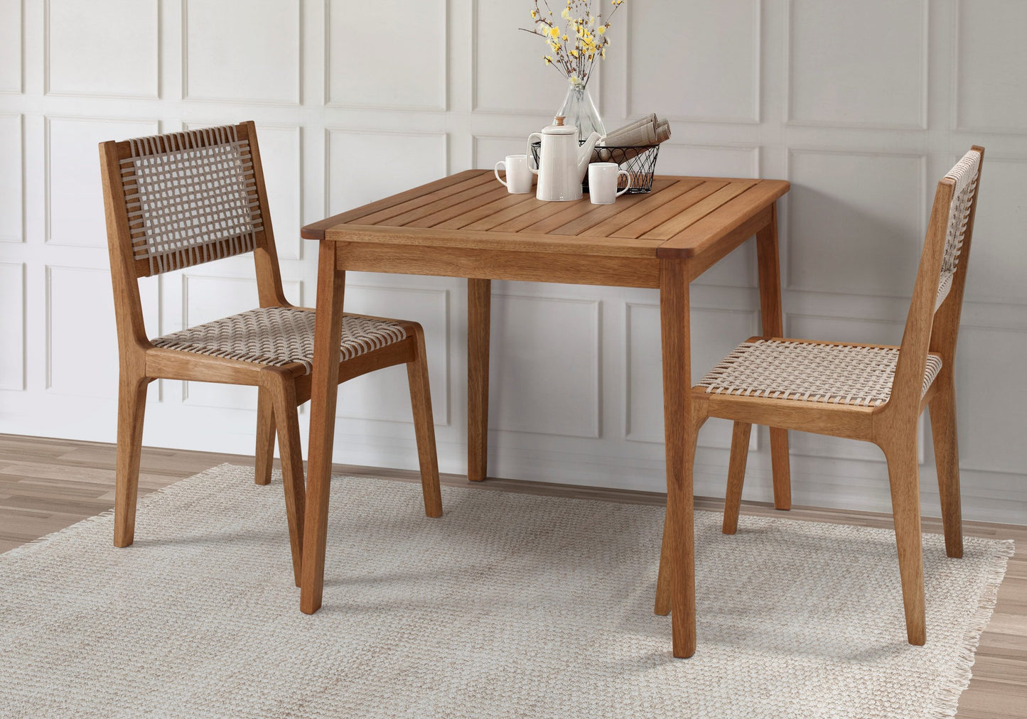 Silla Sintra de Madera y Cuerda Náutica color Arena