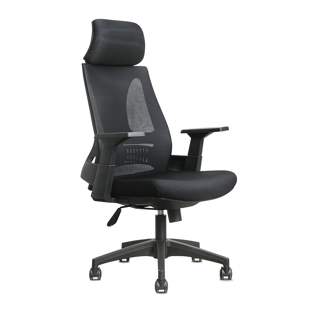 Toledo Office Chair with Backrest in Black