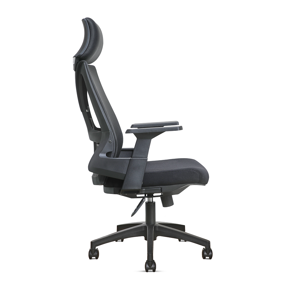 Toledo Office Chair with Backrest in Black